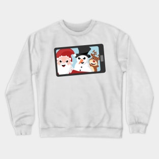 Santa Claus taking selfie Crewneck Sweatshirt